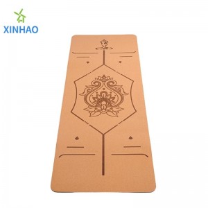 Nejprodávanější Cork Tpe Yoga Mat velkoobchodní, 4 mm/5mm/6mm/8mm tpe Cork Neplouznou jógovou rohož, podporujte vlastní logonebo tisk